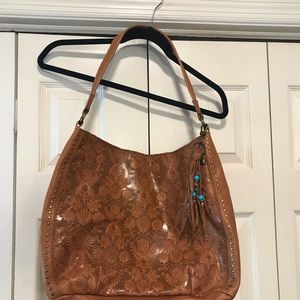 The Sak hobo bag To Tobacco Floral Embossed